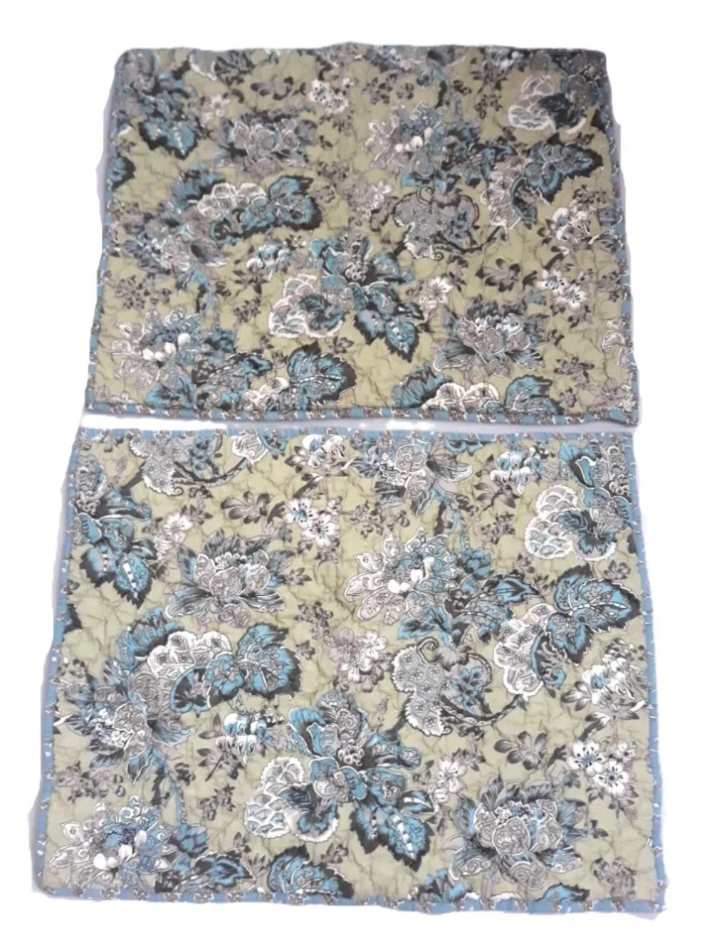 Pottery Barn Floral Pillow Shams Standard Cotton SET OF 2